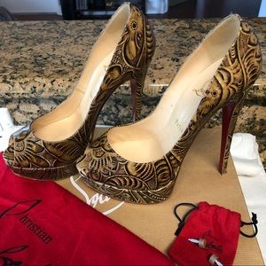 CHRISTIAN LOUBOUTIN Santa Fe 150mm Heels Sz 8/38.5